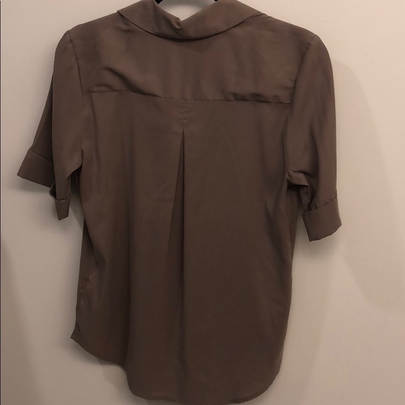 Express short sleeved button down - taupe colored - Picture 3 of 4